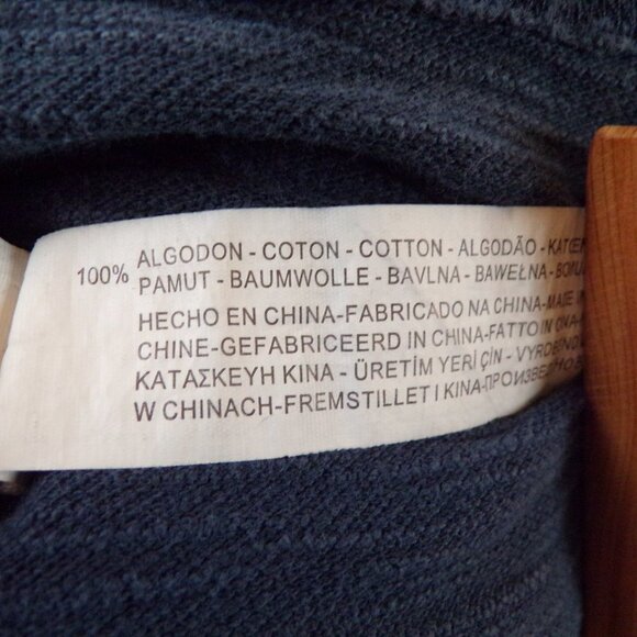 Zara Man Men's Textured Cotton Crew Jersey - blue, size S - Picture 9 of 9